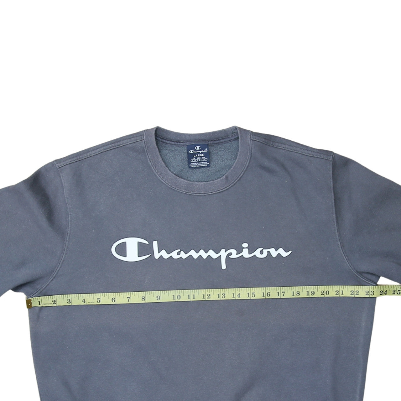 Champion Men's Grey Pullover Crew Neck Sweatshirt Size L