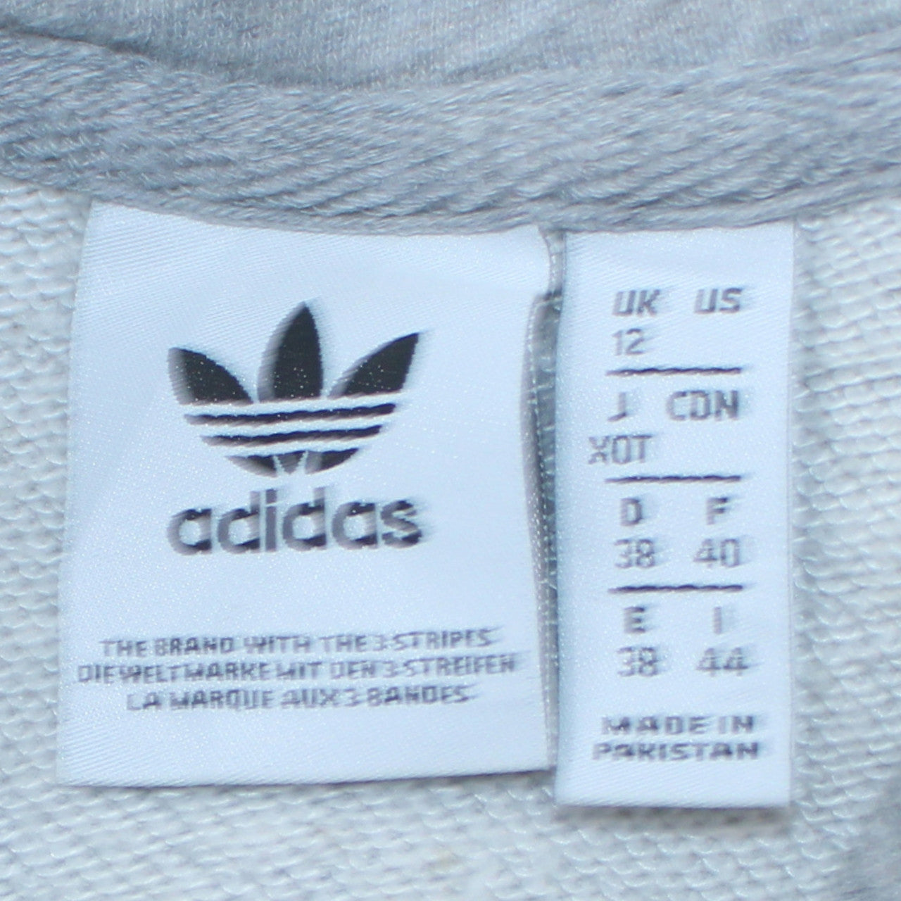 Adidas Womens Grey Beige 1/2 Zip Hooded Sweatshirt UK 12