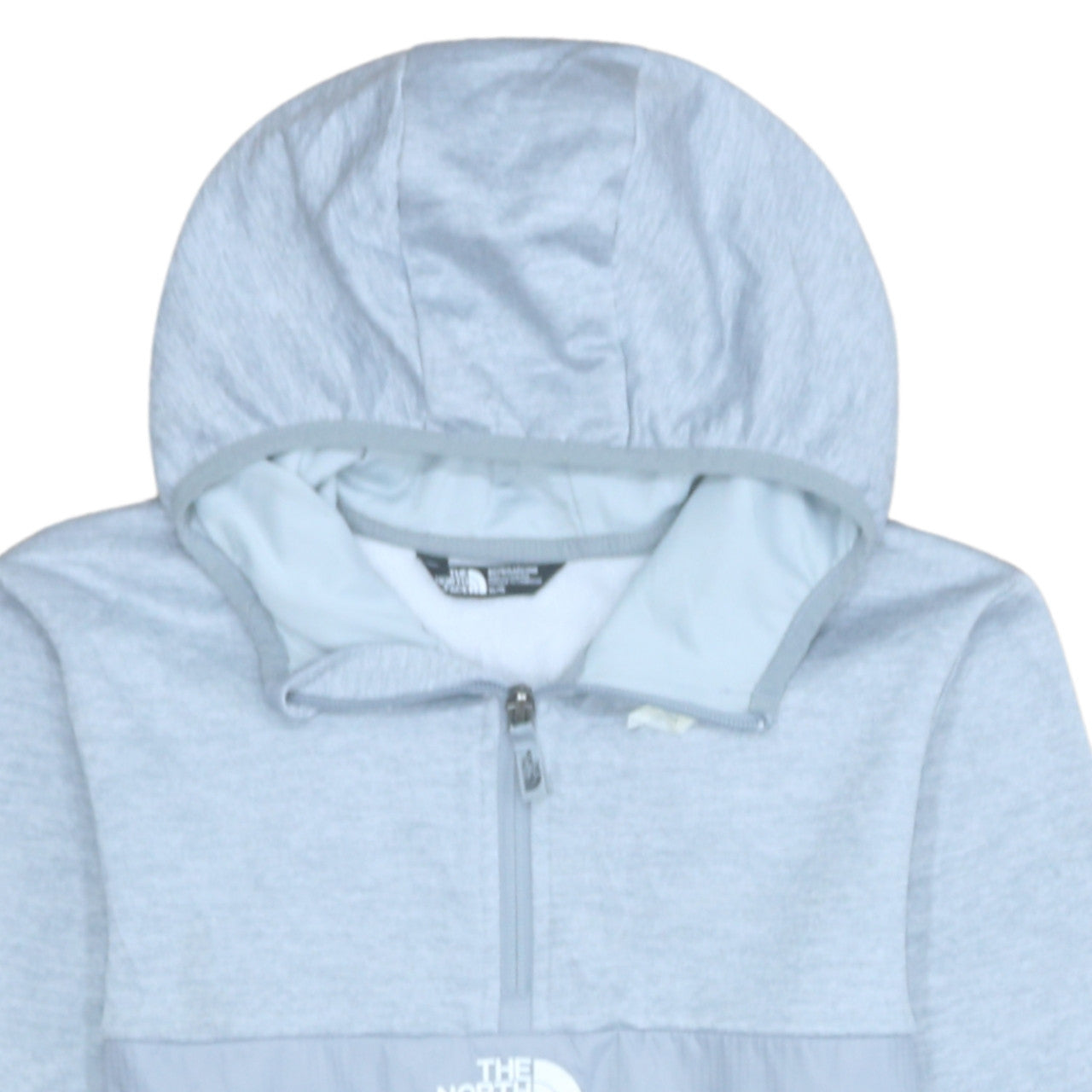 The North Face Boys Grey XL Pullover Fleece Hoodie with Logo and Zip
