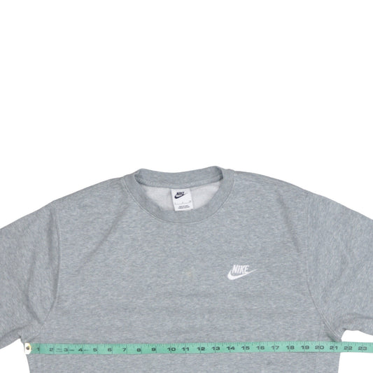 Nike Men's Grey Small Pullover Crew Neck Fleece Sweatshirt