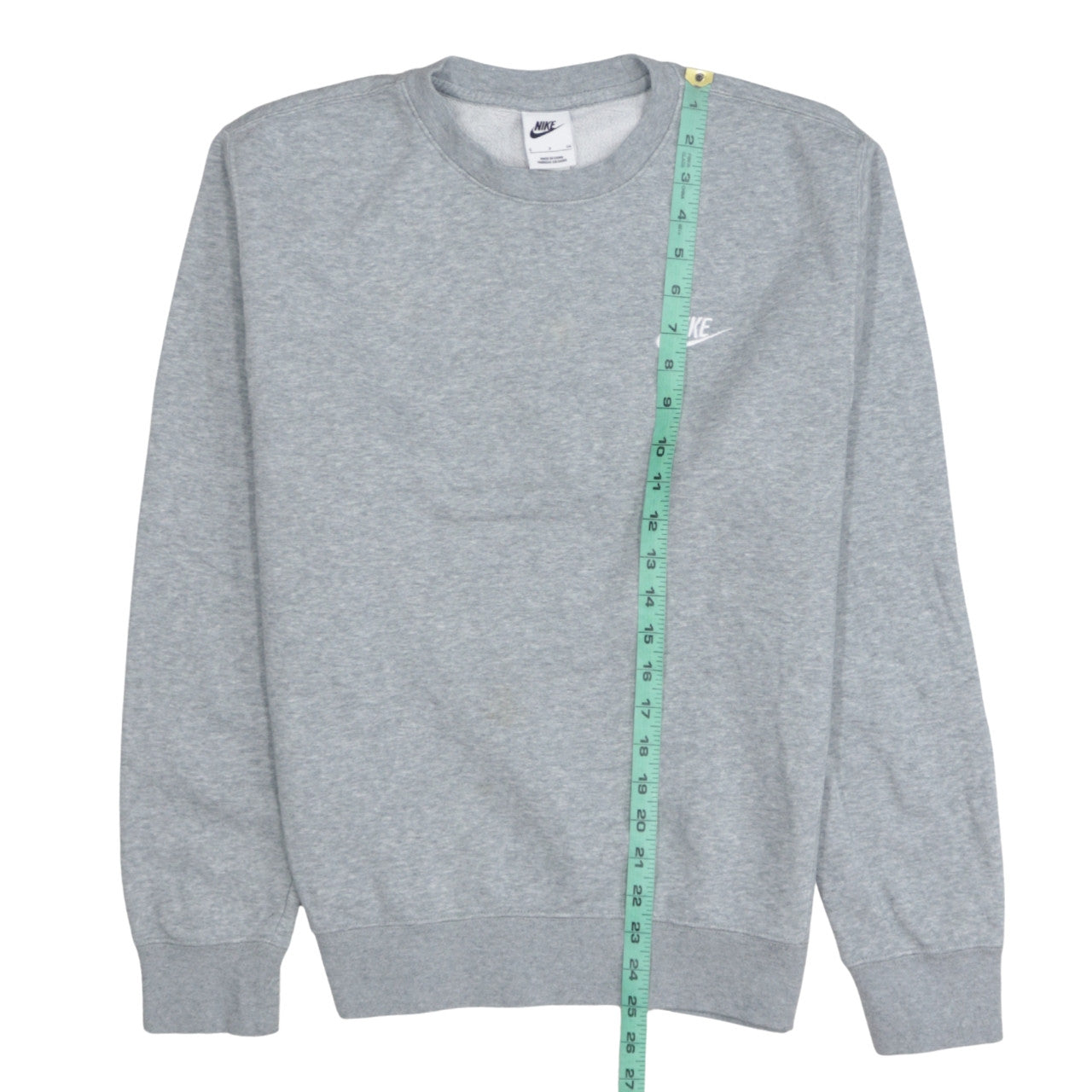 Nike Men's Grey Small Pullover Crew Neck Fleece Sweatshirt