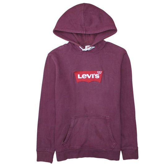 Levi's Men's Purple Pullover Hoodie L Logo Graphic Fleece Sweatshirt