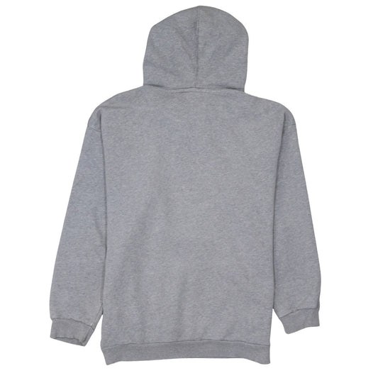 Adidas Women Grey Pullover Hoodie L Logo Sweatshirt Casual