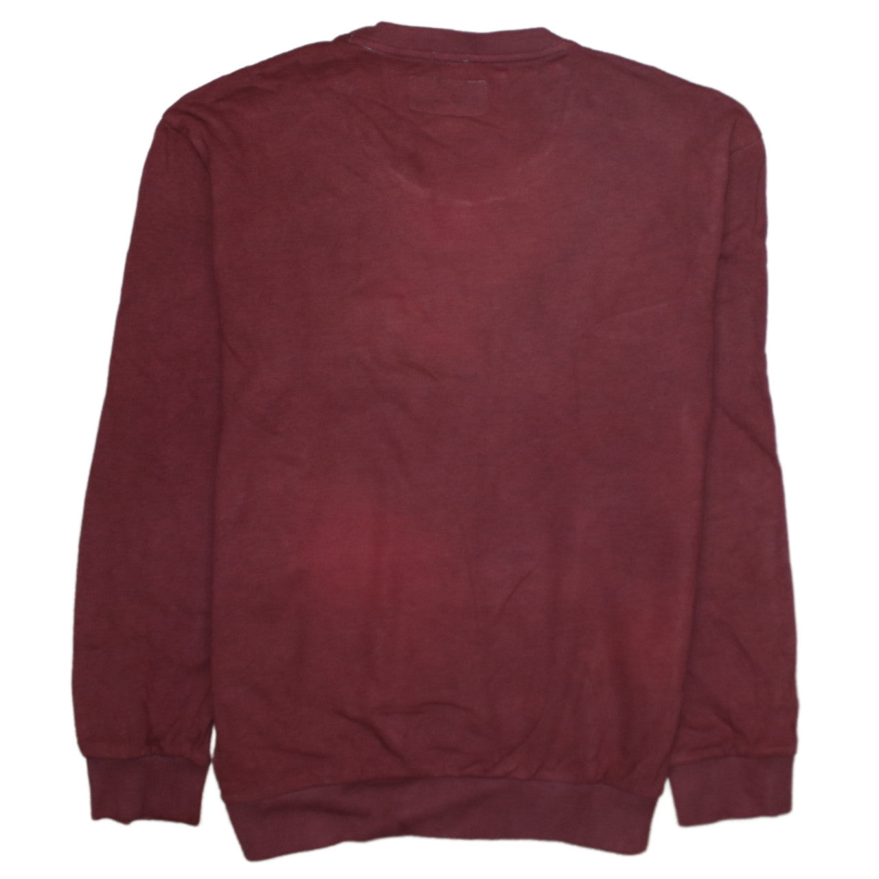 Armani Jeans Men's Red Cotton Crew Neck Pullover Sweatshirt M