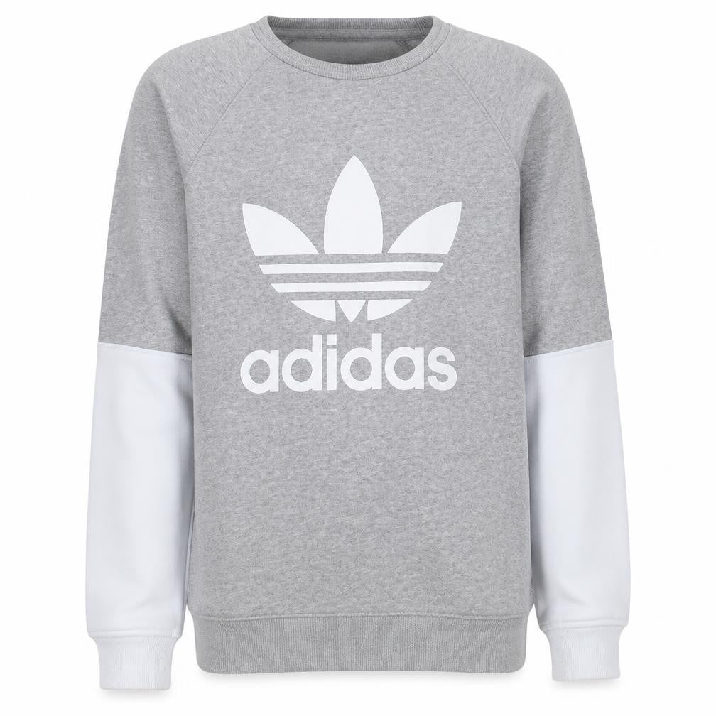 Adidas Mens Grey Small Pullover Crew Neck Sports Sweatshirt