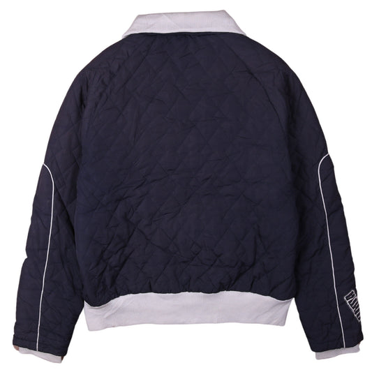 Puma Women's Blue Quilted Full Zip Activewear Jacket Size 12
