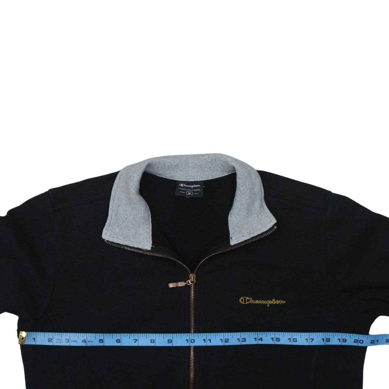 Champion Men's Black Full Zip Sweatshirt M Sports Style