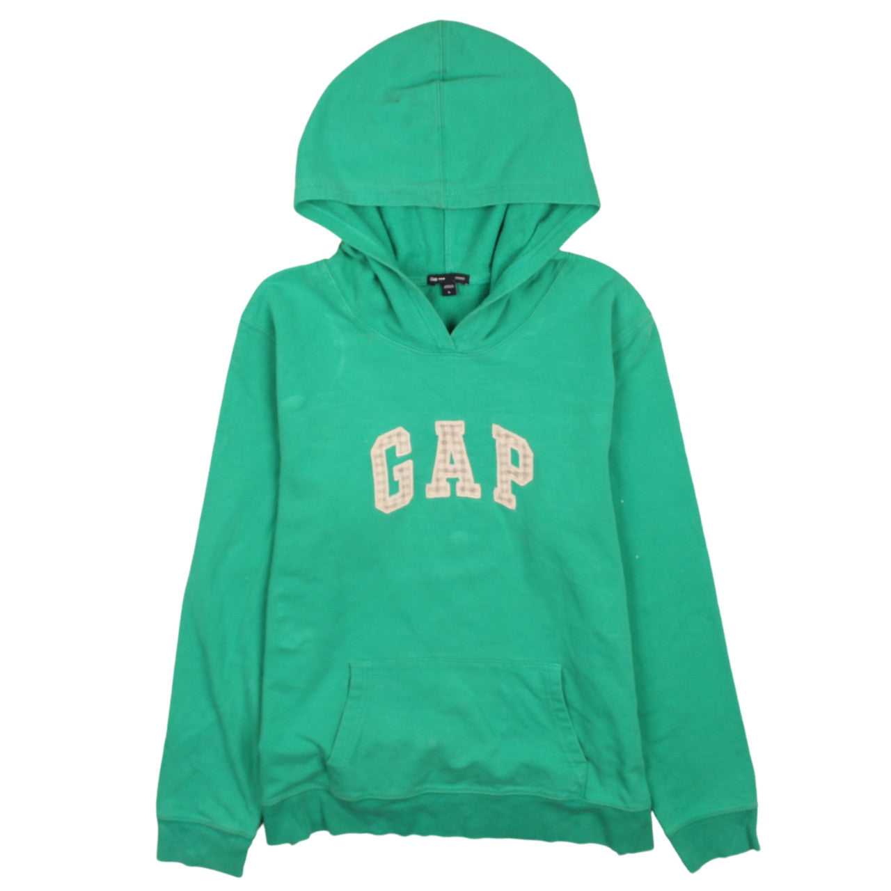 GAP Women Green Pullover Hoodie Sweatshirt Size L Stretch Cotton Blend