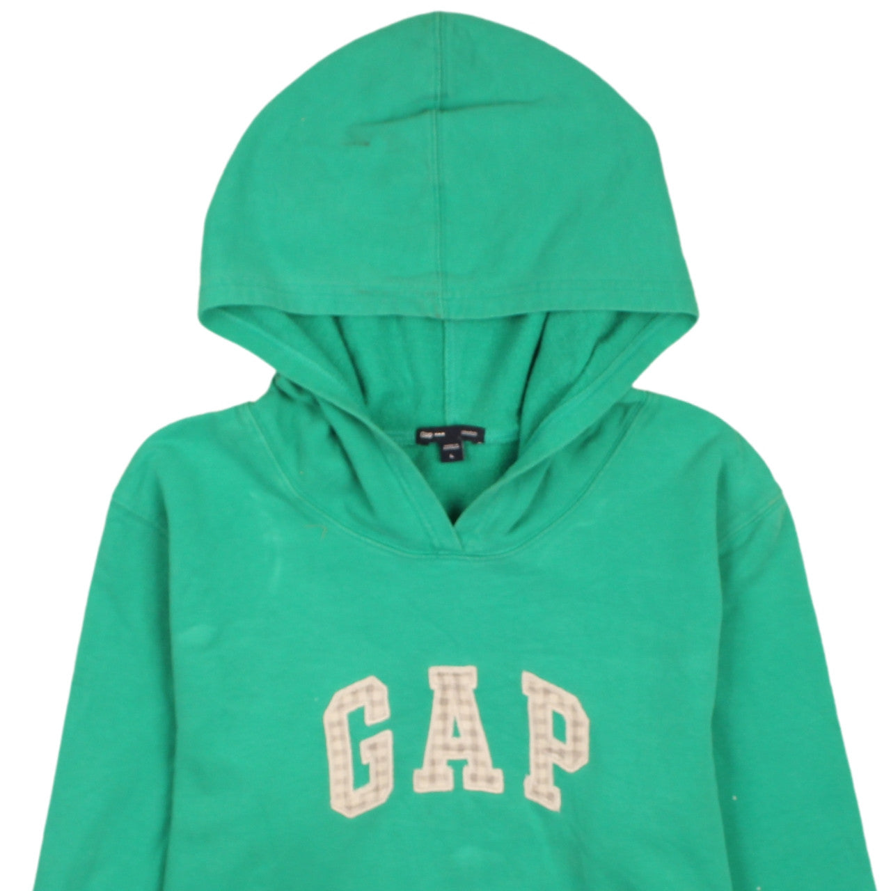 GAP Women Green Pullover Hoodie Sweatshirt Size L Stretch Cotton Blend