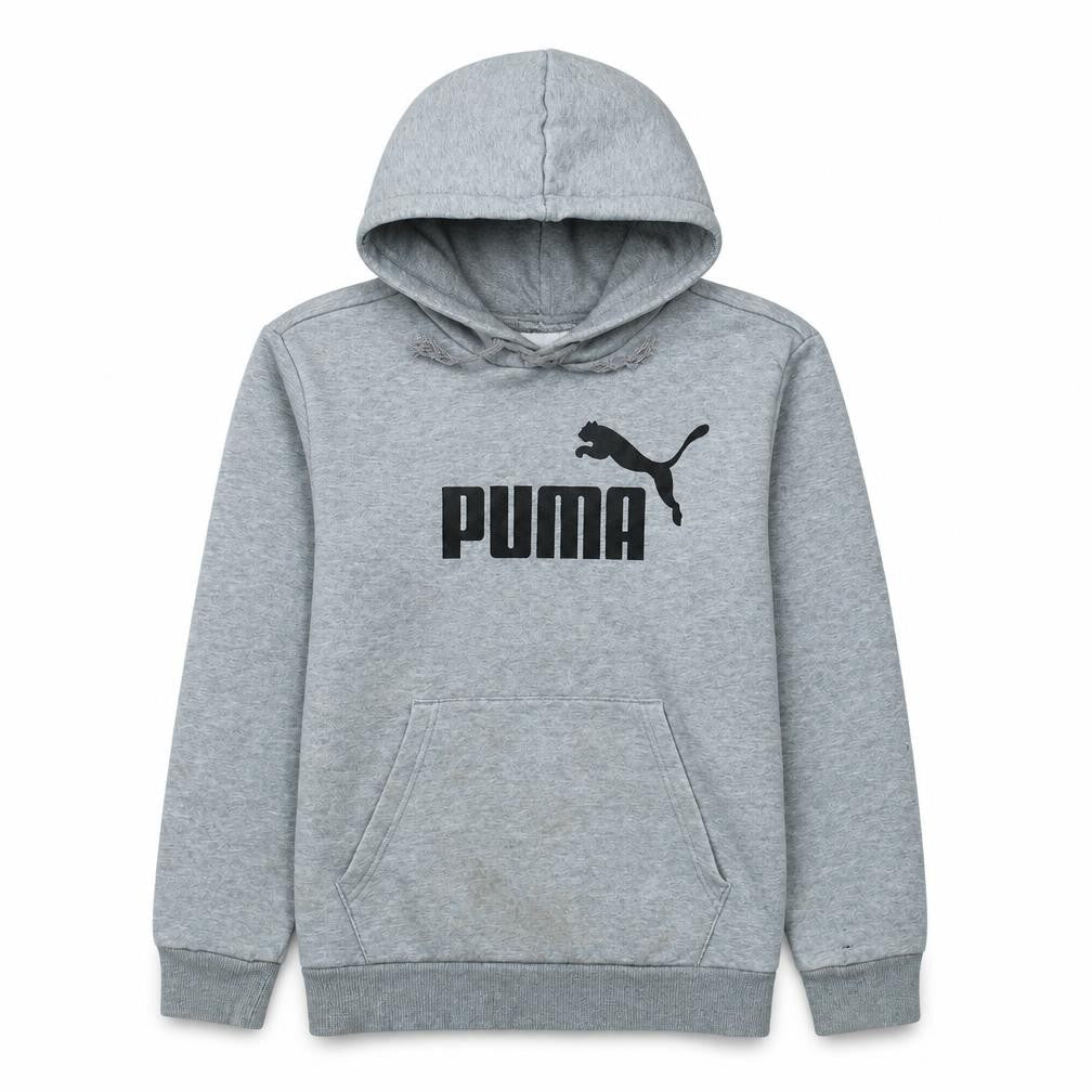 Puma Men's Grey Pullover Hoodie XS Sports Fleece Jumper