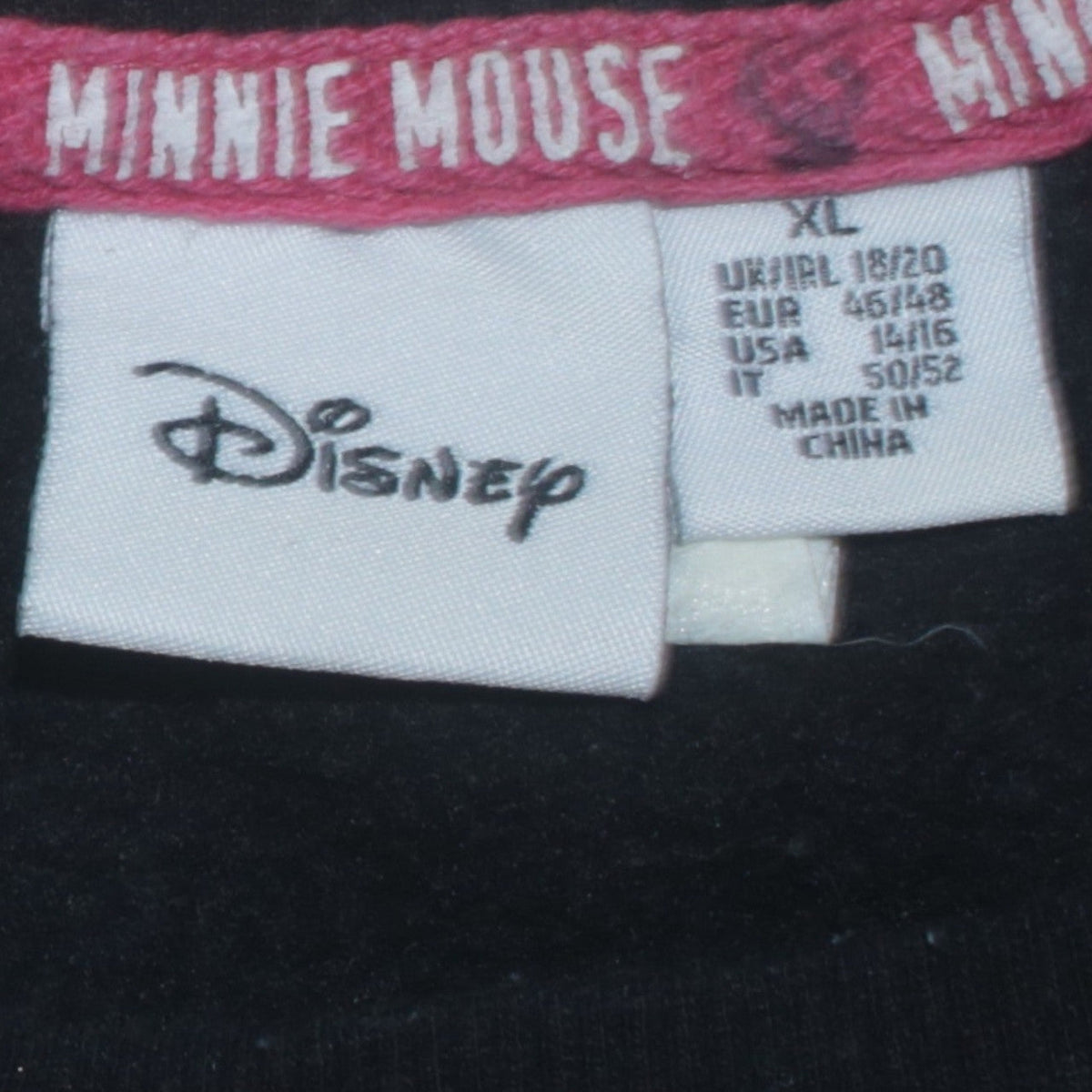 Disney Women Black Minnie Mouse Pullover Sweatshirt XL