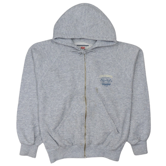 Levi's Men's Grey Full Zip Hoodie L Logo Fleece Vintage Sweatshirt