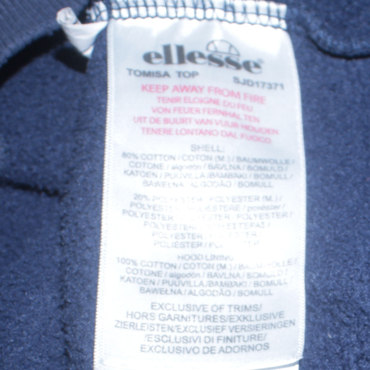 Ellesse Men’s Blue Pullover Hoodie L Graphic Logo Sportswear