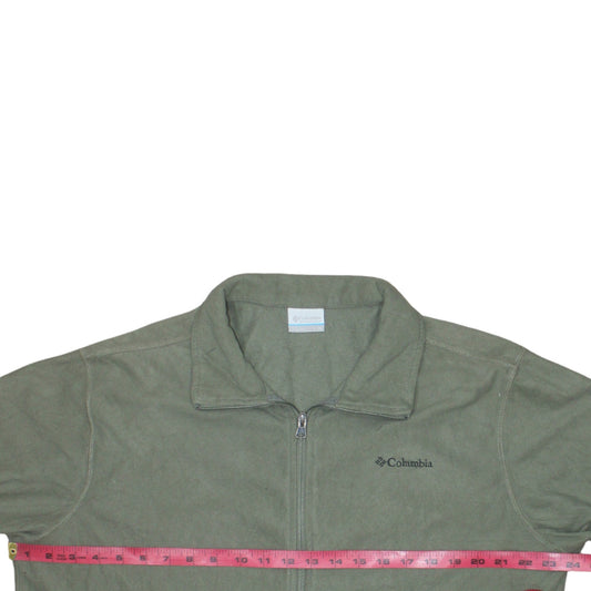 Columbia Men's Green XL Fleece Full Zip Outdoor Jacket