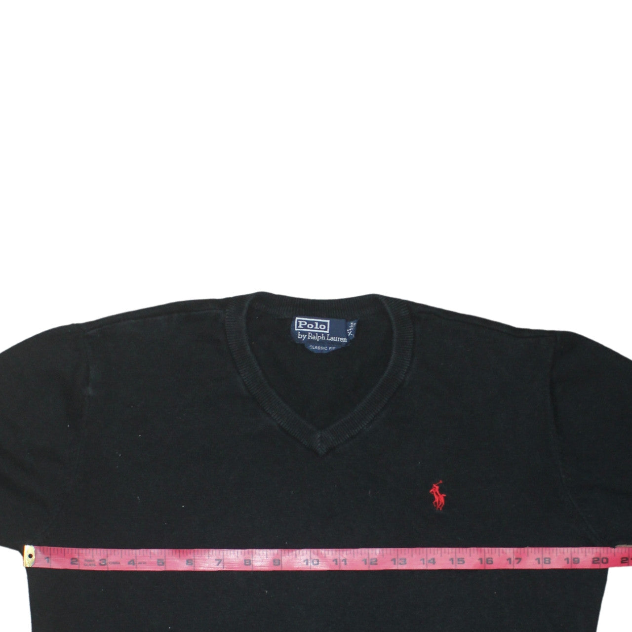 Polo Ralph Lauren Men's Black XL V-Neck Classic Fit Jumper