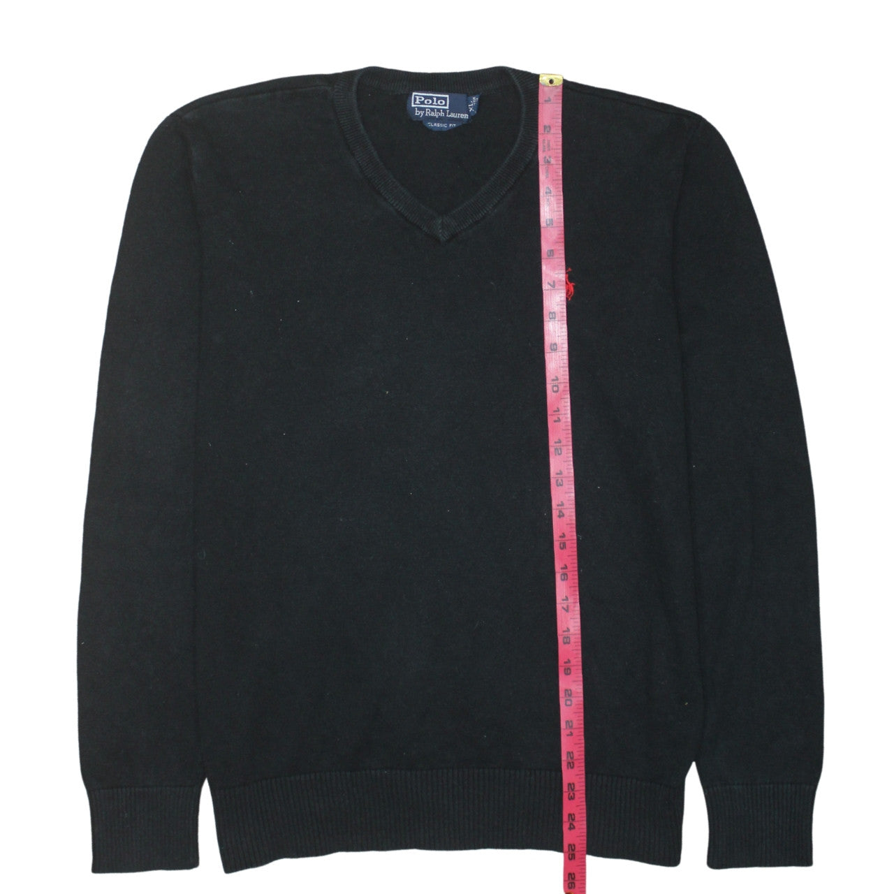 Polo Ralph Lauren Men's Black XL V-Neck Classic Fit Jumper