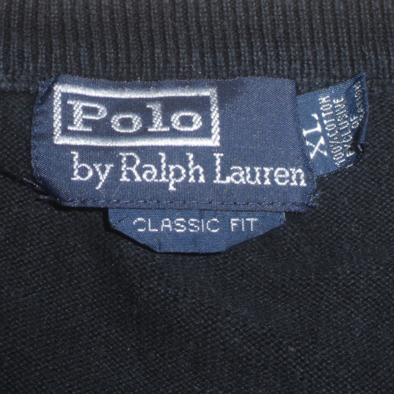 Polo Ralph Lauren Men's Black XL V-Neck Classic Fit Jumper