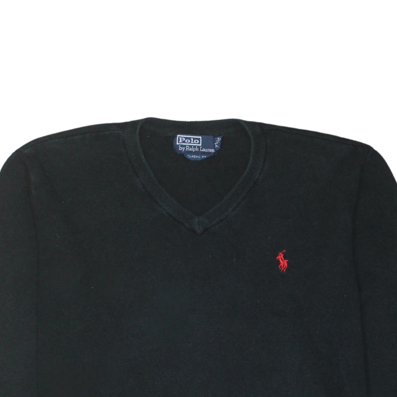 Polo Ralph Lauren Men's Black XL V-Neck Classic Fit Jumper