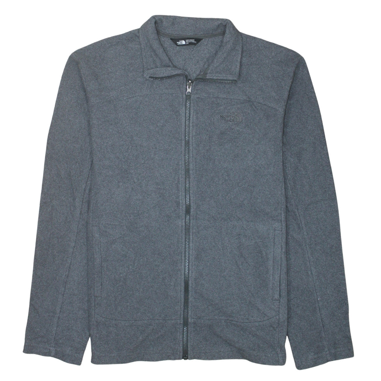 The North Face Men's Grey Fleece Full Zip Jacket Size L
