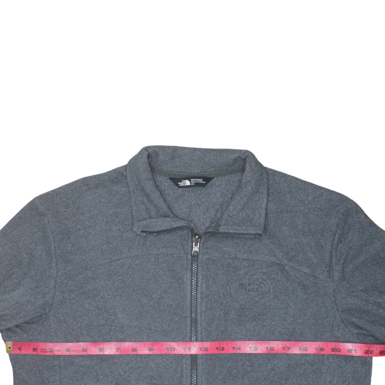 The North Face Men's Grey Fleece Full Zip Jacket Size L
