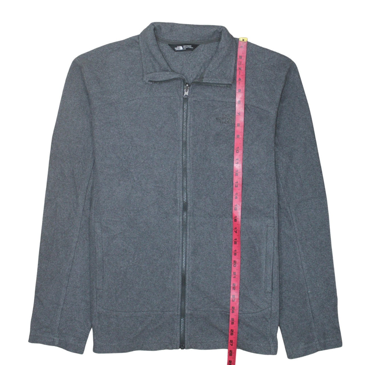 The North Face Men's Grey Fleece Full Zip Jacket Size L