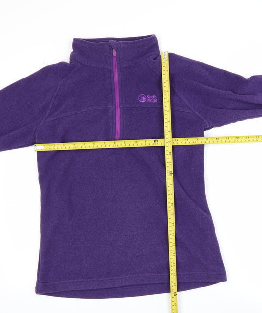 North Ridge Womens Purple Fleece 1/2 Zip Active Jacket UK 12