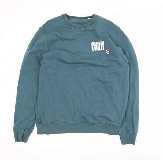 Stanley/Stella Men's Blue Pullover Sweatshirt L Crew Neck Graphic