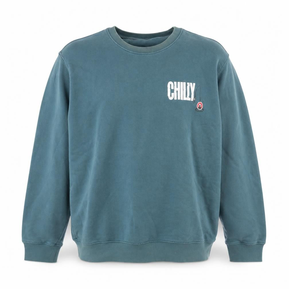 Stanley/Stella Men's Blue Pullover Sweatshirt L Crew Neck Graphic
