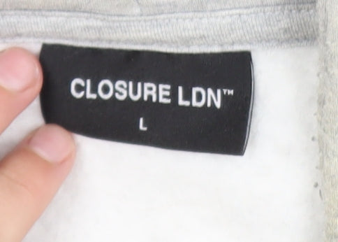 Closure LDN Men’s Grey Full Zip Hooded Track Jacket Size L