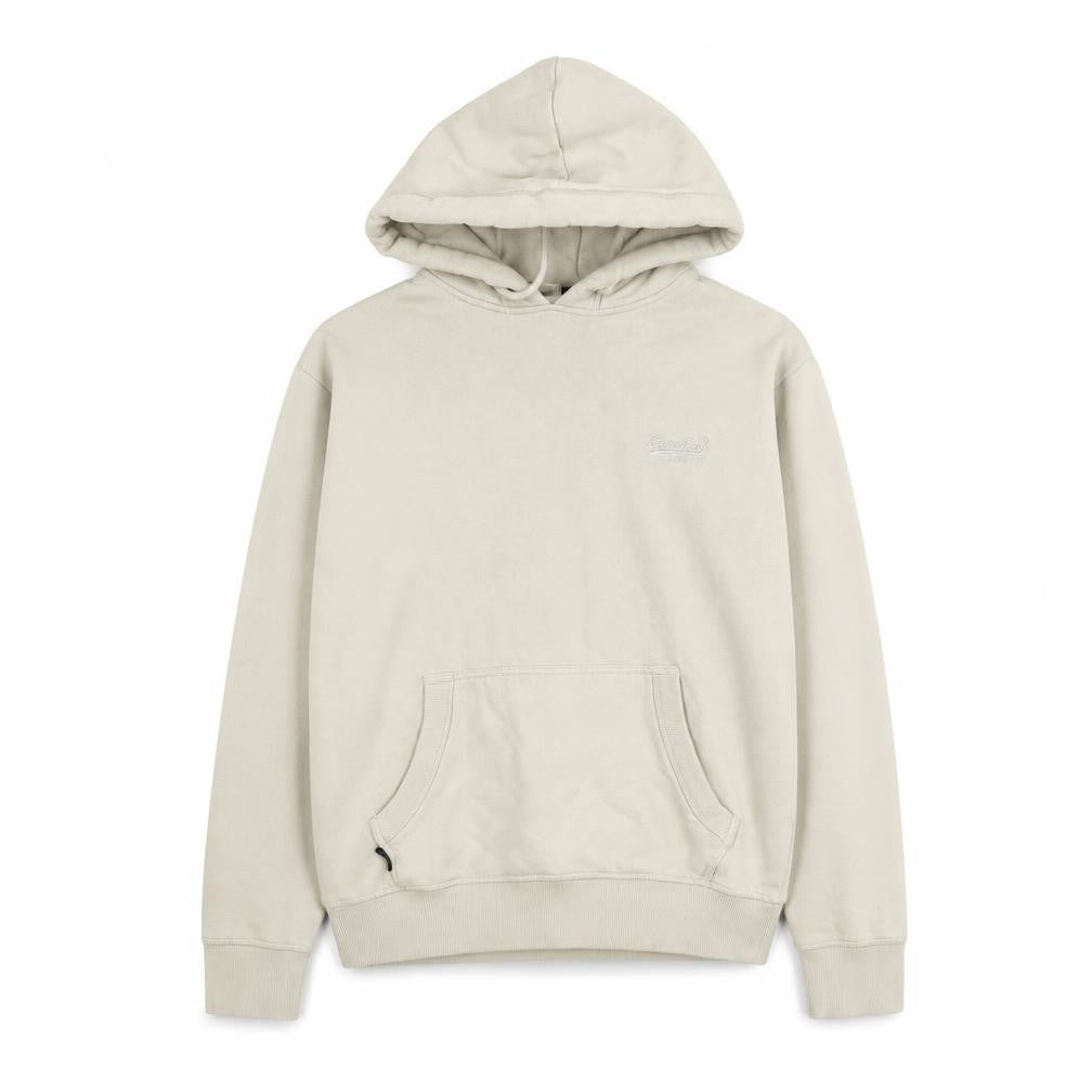 Superdry Women Beige Small Pullover Hoodie with Logo Front