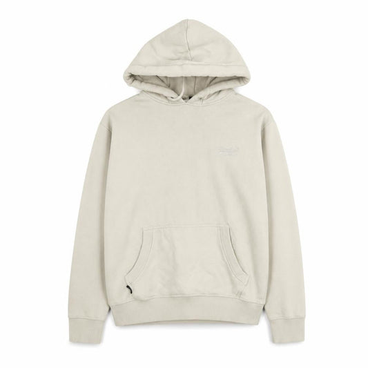 Superdry Women Beige Small Pullover Hoodie with Logo Front