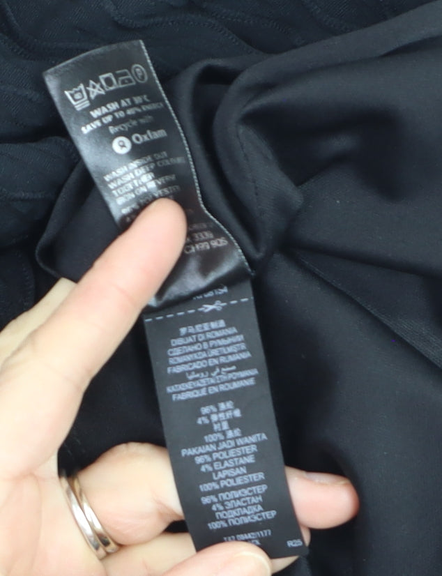 Marks and Spencer Women Black Size 16 Sheath Knee Length Dress