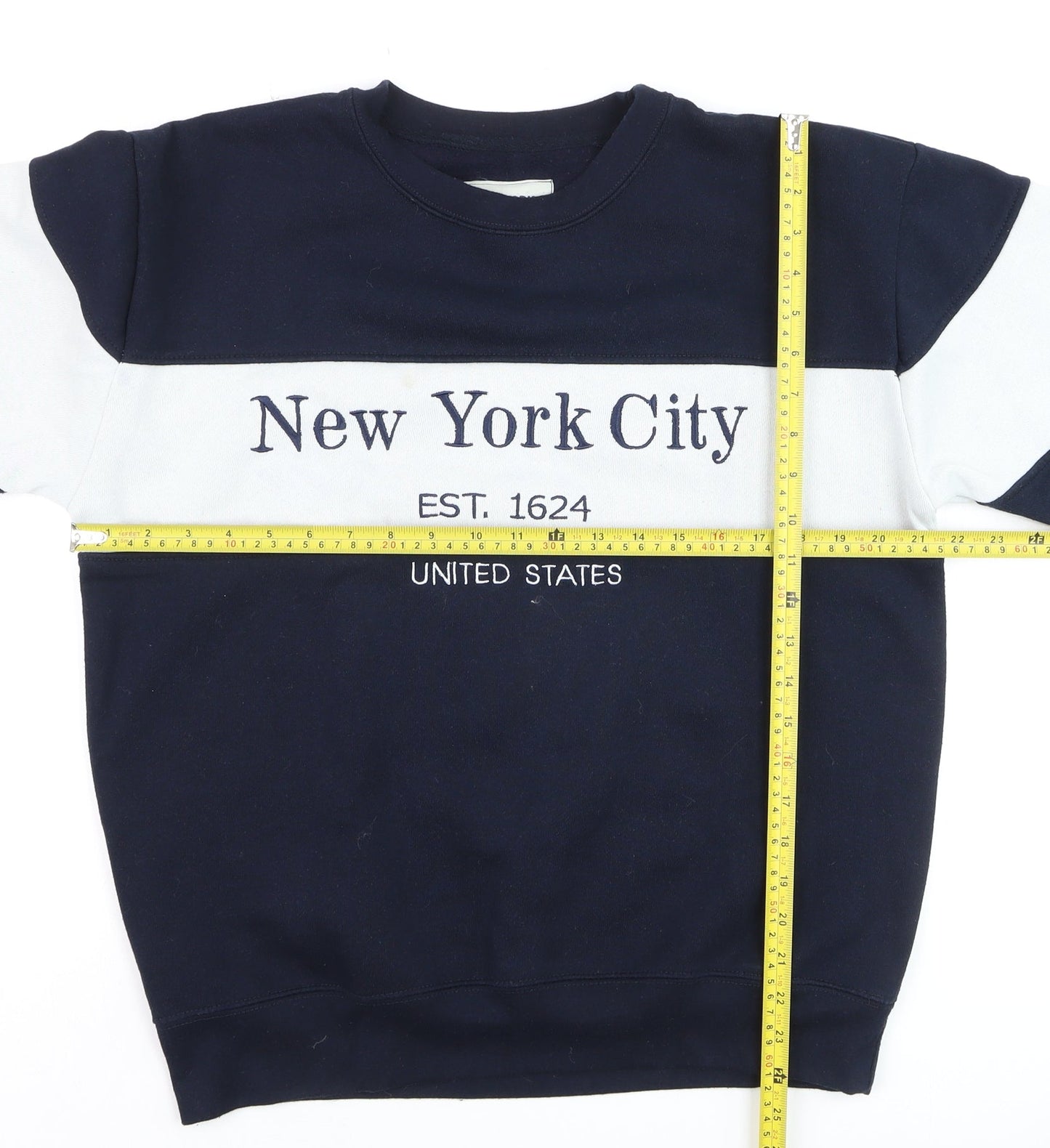 New York Popular Men’s Blue Crew Neck Pullover Jumper Size L