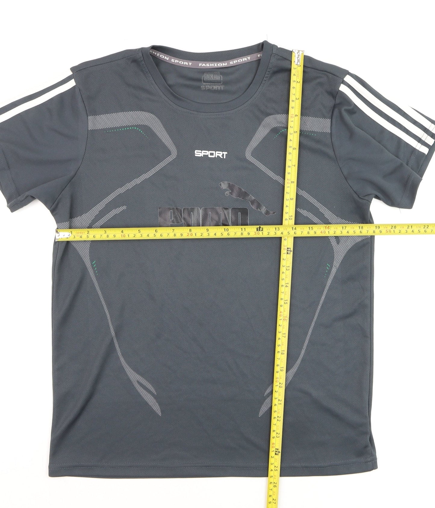Fashion Sport Boys Grey XL Lightweight Active T-Shirt