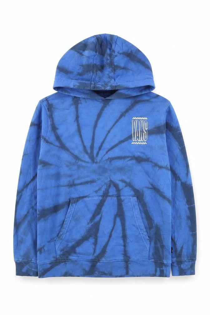 Vans Boys Blue Tie-Dye Pullover Hoodie Large Cotton Casual