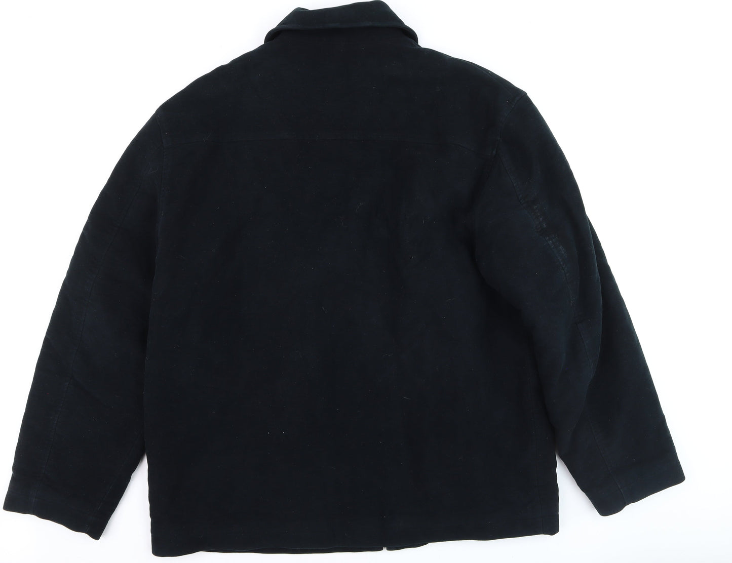 Eddy Taylor Men's Black Suede Zip Jacket XL Lined Casual Coat