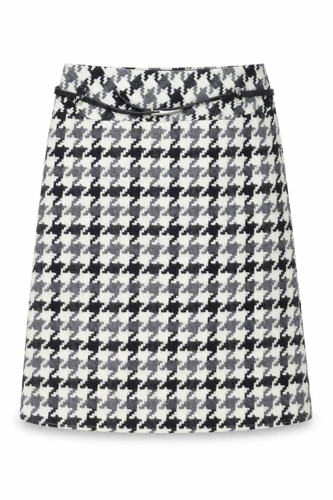 Marks & Spencer Women Grey A-Line Wool Blend Knee Length Skirt UK 10