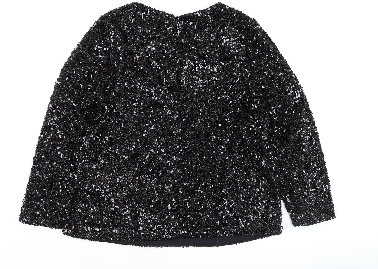 Marks and Spencer Women’s Black Sequin Blouse Size 16 Party Top