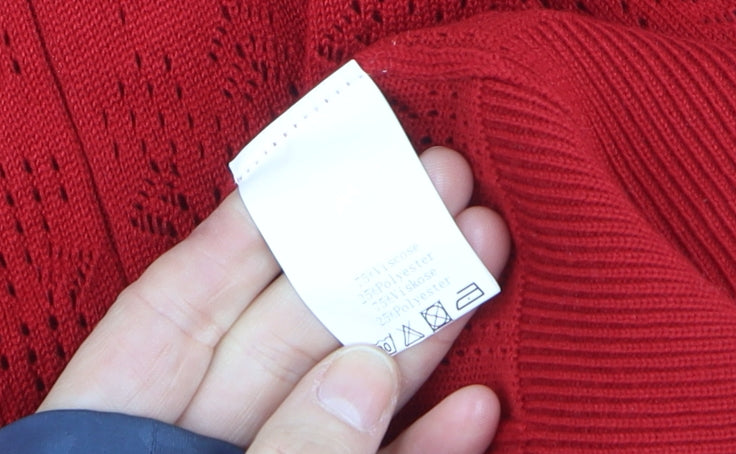 Grace Karin Women's Red V-Neck Open-Knit Cardigan XL