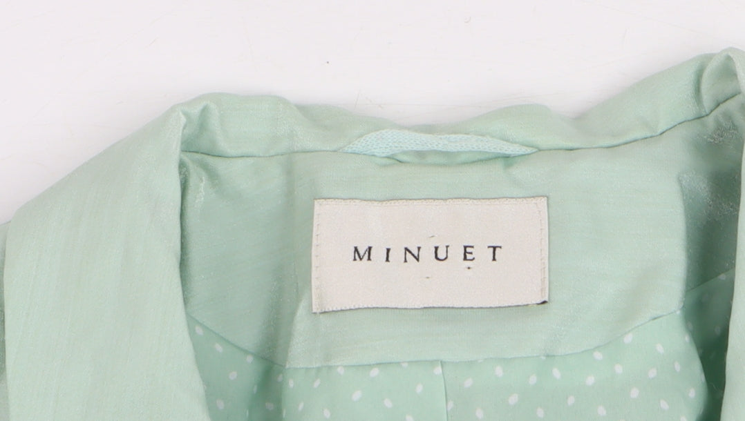 Minuet Women’s Mint Green Blazer UK 12 3/4 Sleeve Classic Formal Jacket