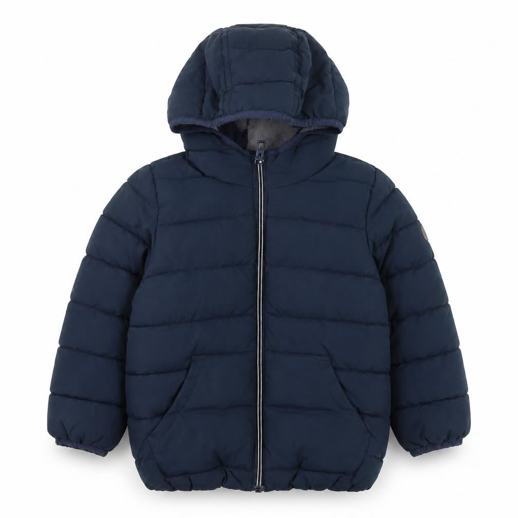 Next Boys Blue Hooded Puffer Jacket 4-5 Years Winter Lined Coat