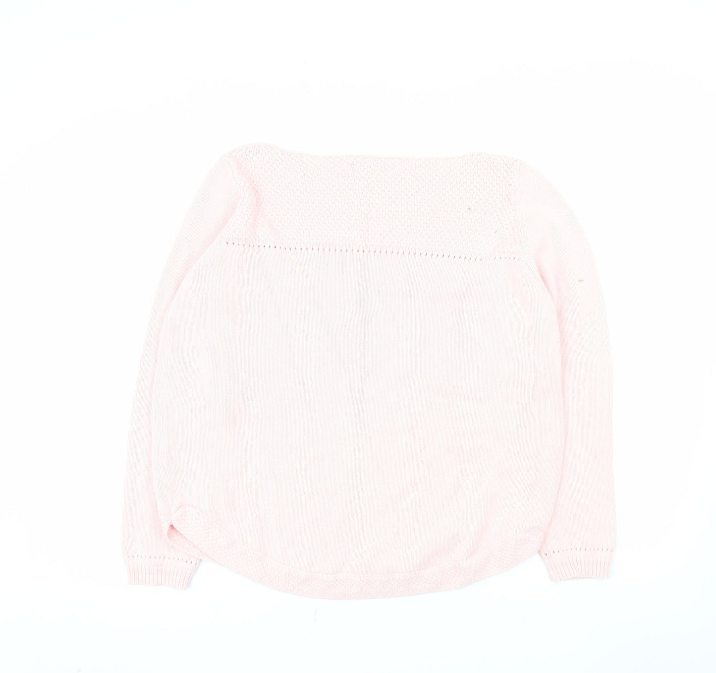 Marks and Spencer Women Pink Cotton Long Sleeve Pullover Jumper Size 18