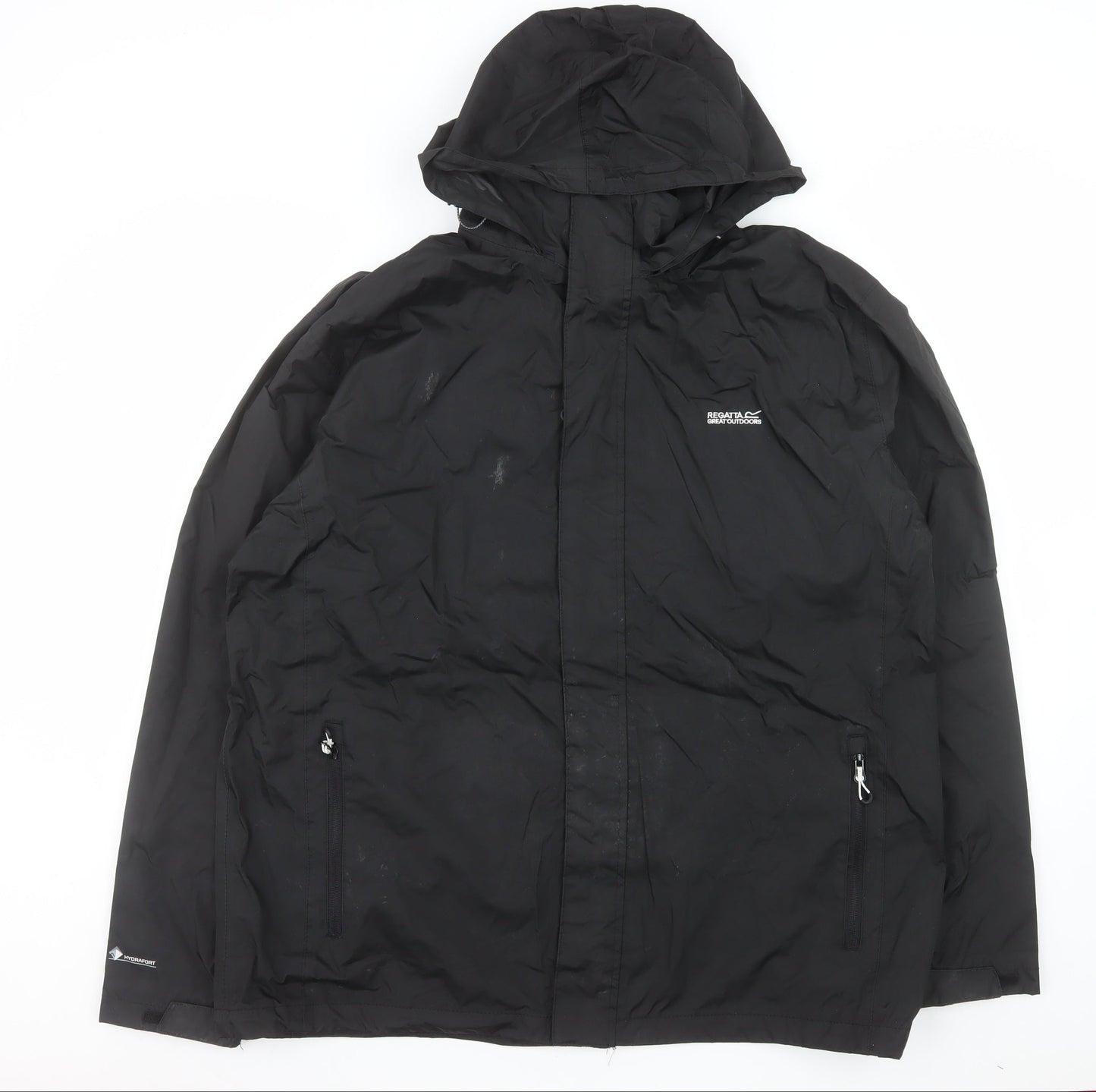 Regatta Mens Black 2XL Waterproof Hooded Outdoor Jacket