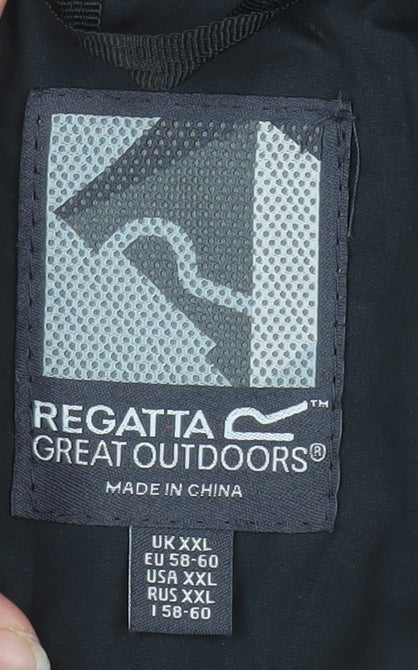 Regatta Mens Black 2XL Waterproof Hooded Outdoor Jacket