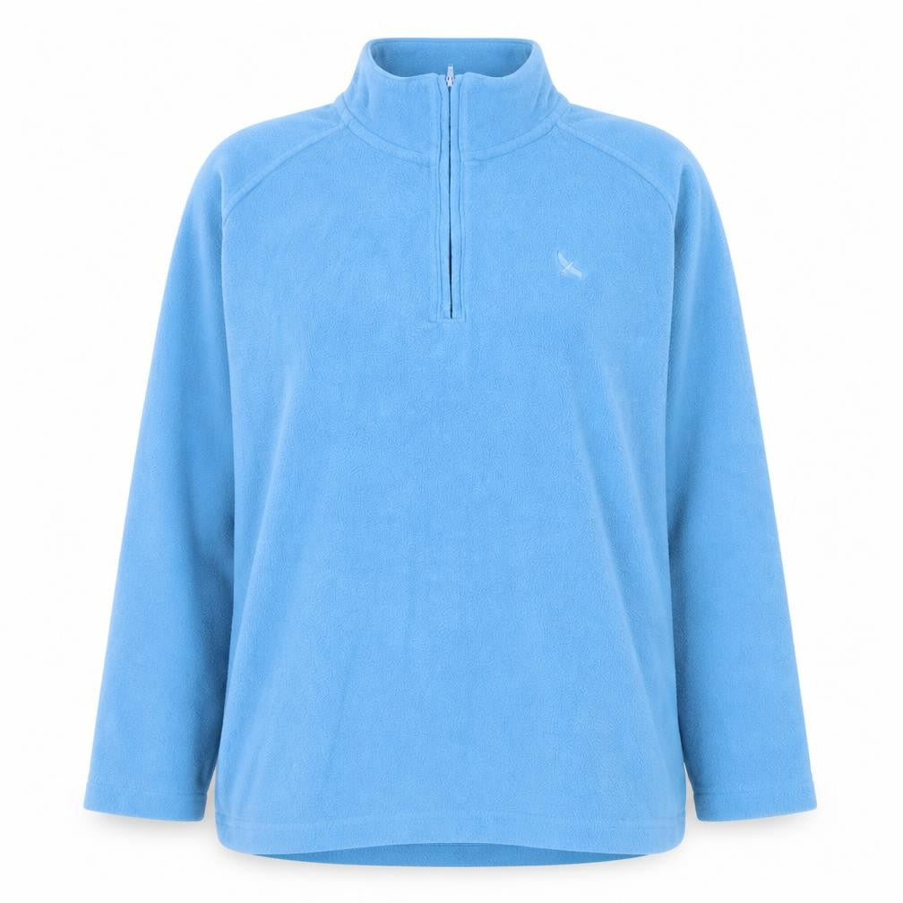 Hawkshead Women Blue Fleece 1/4 Zip Pullover Sweatshirt Size 14