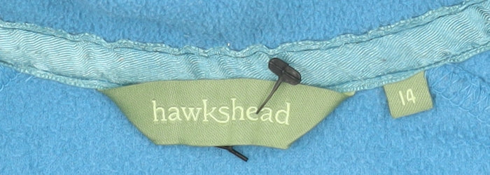 Hawkshead Women Blue Fleece 1/4 Zip Pullover Sweatshirt Size 14