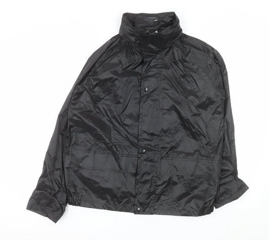 Wetplay Boys Black Waterproof Rain Coat Jacket 13 Years Polyester