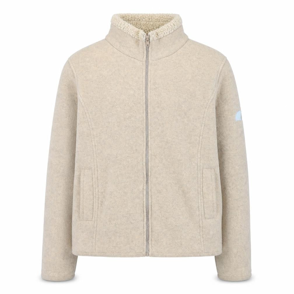 Jack Murphy Womens Beige Fleece Full Zip Outdoor Jacket Size 16