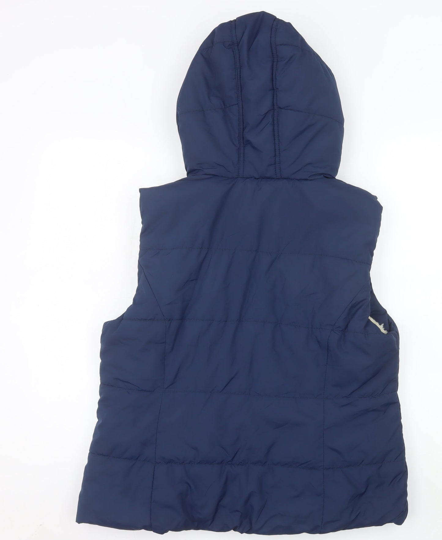 Dorothy Perkins Women's Blue Hooded Puffer Waistcoat Size 16