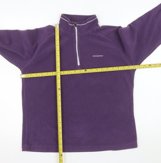 Craghoppers Women’s Purple Fleece 1/2 Zip Pullover Sweatshirt UK 14